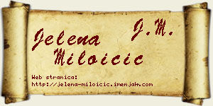 Jelena Miloičić vizit kartica